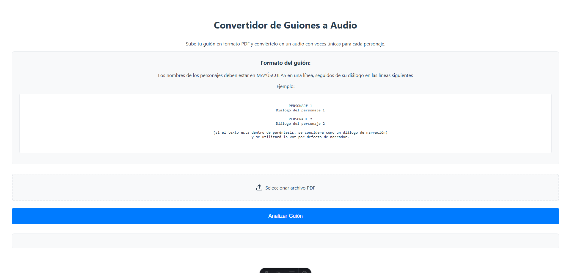 Convertidor de PDF a MP3